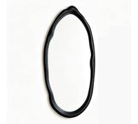 KIBONCY Miroir Mural irrégulier Pleine Longueur du Milieu siècle français, Dressing rétro for entrée, Chambre à Coucher(Black,85x160CM)