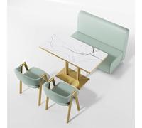 KIBONCY Modern Accent Chair & Table Desk Set,Modern Upholstered Armchair & Table Desk Set, for Home Office, Dining Room, Living Room(4)