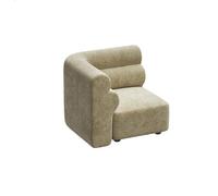 KIBONCY Modern Boucle Accent Chair - Cozy Corner Modular Single Sofa Customizable Component for Living Room(F)