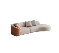 KIBONCY Modern Curved Sofa, Comfortable Living Room Furniture Premium Fabric, Versatile Home Seating Solution Easy to Clean Couch(L)