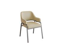 KIBONCY Modern Faux Leather Dining Chair with Metal Frame, Minimalist Accent, Upholstery with Black Legs for Living Room(D)