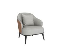 KIBONCY Modern Faux Leather Sofa Set with Metal Legs, Loveseat Upholstered for Office Lounge 3-Seater Couch and Accent Chair for Living Room(A)