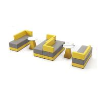 KIBONCY Modern Modular Curved Sofa Set, Modular Sectional Sofa, Combination Couch for Office Reception Area, Lounge, Waiting Room(6)