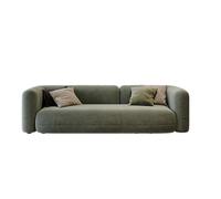 KIBONCY Modern Modular Velvet Couch, 2-4 Seater Oversized Sofa with Square Armrests Low-Profile Upholstered for Home Decor(H)
