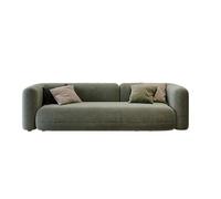 KIBONCY Modern Modular Velvet Couch, 2-4 Seater Oversized Sofa with Square Armrests Low-Profile Upholstered for Home Decor(G)
