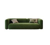 KIBONCY Modern Modular Velvet Couch, 2-4 Seater Oversized Sofa with Square Armrests Low-Profile Upholstered for Home Decor(D)