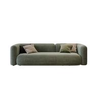 KIBONCY Modern Modular Velvet Couch, 2-4 Seater Oversized Sofa with Square Armrests Low-Profile Upholstered for Home Decor(E)