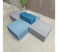 KIBONCY Modern Office Sofa Set for Reception Lobby Comfortable Upholstered Lounge Couch Combination for Business Hall Conference Area Public Space Commercial Furniture(D)
