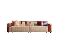 KIBONCY Modern Sectional Sofa, Oversized Boucle Couch for Living Room Small, Compact Modular for Tiny Apartments(A)