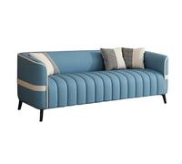 KIBONCY Modern Vertical Channel Tufted Faux Leather Loveseat Sofa,Upholstered Accent Couch, Small Space Living Room Furniture for Apartment(E,118cm)