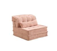 KIBONCY Modular Floor Sofa Chair, Convertible Chenille Couch with Pillow Multifunctional, for Living Room(C)