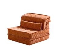KIBONCY Modular Floor Sofa, Chenille Tufted Armless Chair for Living Room Stackable Cushion, Convertible Sleeper for Small Spaces(C)