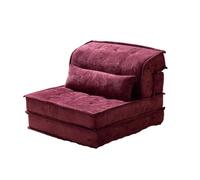 KIBONCY Modular Floor Sofa, Chenille Tufted Armless Chair for Living Room Stackable Cushion, Convertible Sleeper for Small Spaces(A)
