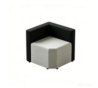 KIBONCY Modular Reception Sectional Sofa, Color Block Interlocking Waiting Blocks, Splicing Fabric Lounge Couch with Cube Stools for Office Lobby(B)