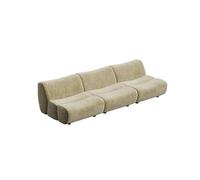 KIBONCY Modular Sectional Sofa, Customizable Teddy Fleece Couch Curved, Space-Saving for Apartment Living(M)
