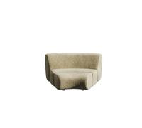 KIBONCY Modular Sectional Sofa, Customizable Teddy Fleece Couch Curved, Space-Saving for Apartment Living(G)