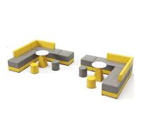 KIBONCY Modular Sectional Sofa, L-Shaped Modular Reception Sofa Set, for Office Lobby, Waiting Area, Meeting Room(8)