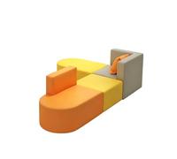 KIBONCY Modular Sectional Sofa Set, Colorful Waiting Room, L-Shaped Soft Seating Modern Lounge Couch for Office Reception(3.0x4.0m)