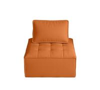 KIBONCY Modular Single Sofa Chair, Corduroy/Tech Cloth Upholstered Cube Seat with Adjustable Back Pillow, Accent for Living Room Bedroom(G,90x90x40cm)