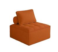 KIBONCY Modular Single Sofa Chair, Corduroy/Tech Cloth Upholstered Cube Seat with Adjustable Back Pillow, Accent for Living Room Bedroom(B,60x60x40cm)