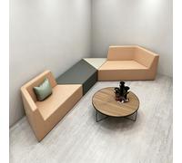 KIBONCY Multi-Angle Triangular Lobby Sofa, Freely Combined Geometric Office Waiting Sectional Couch, Waterproof Scratch Proof PU Leather Seat for Kids Room