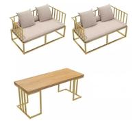 KIBONCY Nouveau canapé de Meubles en Fer de Style Chinois, Ensemble de Table et de chaises commerciales, Table de Meubles de réception et de négociation for Restaurant et hôtel(K)