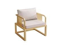 KIBONCY Nouveau canapé de Style Chinois avec Structure en métal, canapé rembourré en Simili Cuir Souple, for Salons, Zones de réception, Salons et sièges d'invités(60cm)