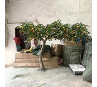 KIBONCY Oranger Artificiel, Arbre fruitier avec variétés d'orange, beauté Durable, décoration intérieure pour Salle à Manger, Assemblage Facile, sans Entretien(B)