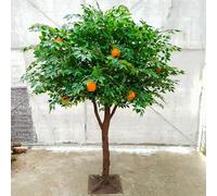 KIBONCY Oranger Artificiel, Arbre fruitier avec variétés d'orange, beauté Durable, décoration intérieure pour Salle à Manger, Assemblage Facile, sans Entretien(D)