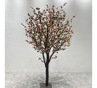 KIBONCY Oranger Artificiel, Arbre fruitier avec variétés d'orange, beauté Durable, décoration intérieure pour Salle à Manger, Assemblage Facile, sans Entretien(H)