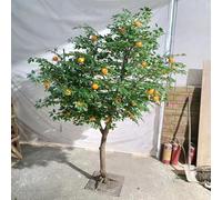 KIBONCY Oranger Artificiel, Arbre fruitier simulé pour la décoration intérieure et extérieure, Assemblage Facile et sans Entretien(F)