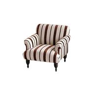 KIBONCY Oversized Accent Chair, Linen Fabric, Mid-Century Modern Armchair with Solid Wood Legs, for Living Room, Bedroom(B)