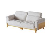 KIBONCY Oversized Accent Chair, Upholstered Armchair with Solid Wood Legs Curved handrail, Single Sofa for Living Room, Bedroom(2.4m)