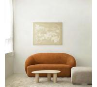 KIBONCY Oversized Curved Shaped Upholstered Modular Sectional Sofa,Mid Century Modern Living Room,oveseat for Bedroom,Office,Apartment(A,165x96x76cm)