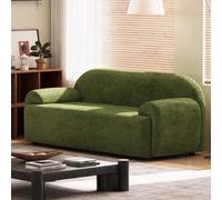 KIBONCY Petit canapé Causeuse Moderne, canapé 2 Places rembourré en Tissu du Milieu du siècle, Meubles for Petit Espace, Salon, Studio(Green,155x72x70cm)