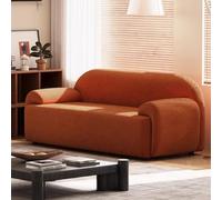 KIBONCY Petit canapé Causeuse Moderne, canapé 2 Places rembourré en Tissu du Milieu du siècle, Meubles for Petit Espace, Salon, Studio(Red,240x72x70cm)