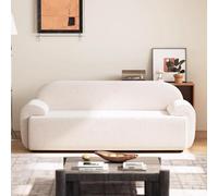 KIBONCY Petit canapé Causeuse Moderne, canapé 2 Places rembourré en Tissu du Milieu du siècle, Meubles for Petit Espace, Salon, Studio(White,240x72x70cm)