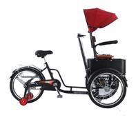 KIBONCY Petit Tricycle À Pédales avec Bac De Rangement Scellé, Cadre Bas, Vélo De Transport À Trois Roues for Le Transport Domestique, Les Fournitures De Jardin Et Les Livraisons(Style4)