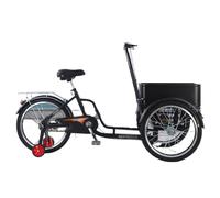 KIBONCY Petit Tricycle À Pédales avec Bac De Rangement Scellé, Cadre Bas, Vélo De Transport À Trois Roues for Le Transport Domestique, Les Fournitures De Jardin Et Les Livraisons(Style2)