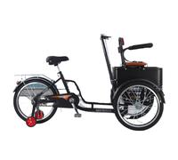 KIBONCY Petit Tricycle À Pédales avec Bac De Rangement Scellé, Cadre Bas, Vélo De Transport À Trois Roues for Le Transport Domestique, Les Fournitures De Jardin Et Les Livraisons(Style3)