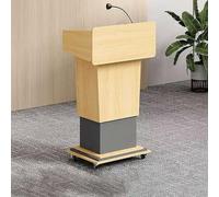 KIBONCY Podium Mobile à Hauteur réglable, Support de pupitre Roulant avec roulettes, chaire parlante Portable for Salle de conférence, Bureau de présentation de Formation(B)