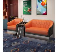 KIBONCY Pool Hall Spectator Booth Sofa, High Elastic Sponge Padded Billiard Watching Chair Durable Leather Lounge Furniture for Indoor Competition Room(B)