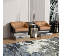 KIBONCY Premium Billiard Chair with Side Table, Billiards Seating Set, with Wooden Coffee(4)