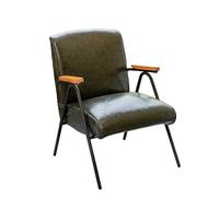 KIBONCY PU Leather Accent Chairs Set Mid-Century Chair, Lounge with Black Metal Legs, for Living, Bedroom, Reading Room(3)