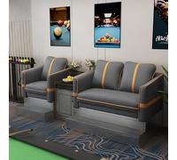 KIBONCY PU Leather Billiard Spectator Sofa, 2/3/4 Seater Pool Hall Viewing Chair with Built-in Side Table, Lounge Couch for Commercial Club(H)