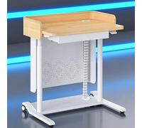 KIBONCY Pupitre à 4 Roues, pupitre réglable en Hauteur for Ordinateur Portable, idéal for des présentations élégantes et largement utilisé Lors d'événements.(B)