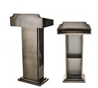 KIBONCY Pupitre en Acier Inoxydable à roulettes, idéal for Les églises, Les conférences, Les Discours et Les Mariages.(H)