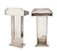 KIBONCY Pupitre en Acier Inoxydable à roulettes, idéal for Les églises, Les conférences, Les Discours et Les Mariages.(P)