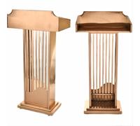 KIBONCY Pupitre en Acier Inoxydable à roulettes, idéal for Les églises, Les conférences, Les Discours et Les Mariages.(A)