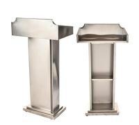 KIBONCY Pupitre en Acier Inoxydable à roulettes, idéal for Les églises, Les conférences, Les Discours et Les Mariages.(K)